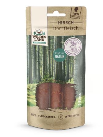 Wildes Land Hirsch Dörrfleisch 3 Stk