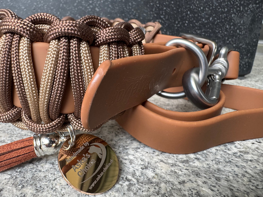 Biothane meets Paracord, Set "Down to Earth" (44-54cm)