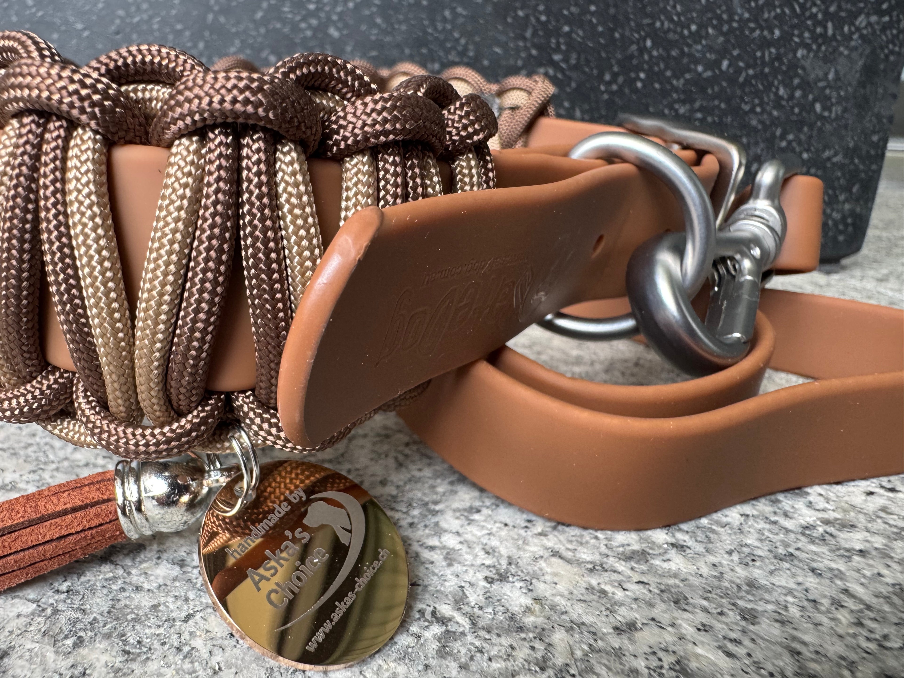 Biothane meets Paracord, Set "Down to Earth" (44-54cm)