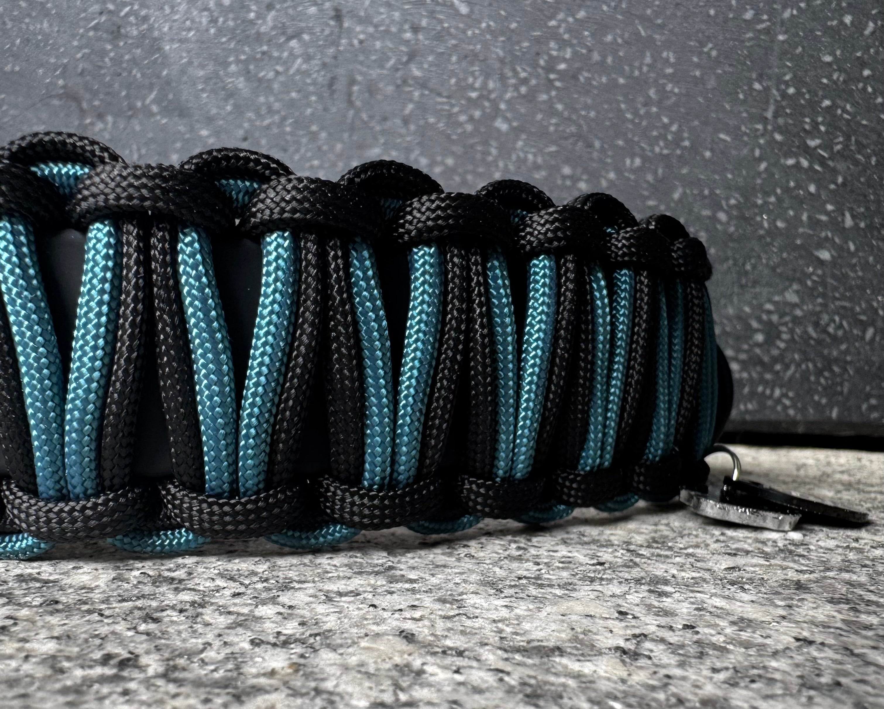 Biothane meets Paracord, Set "Blue Onyx" (37-45cm)