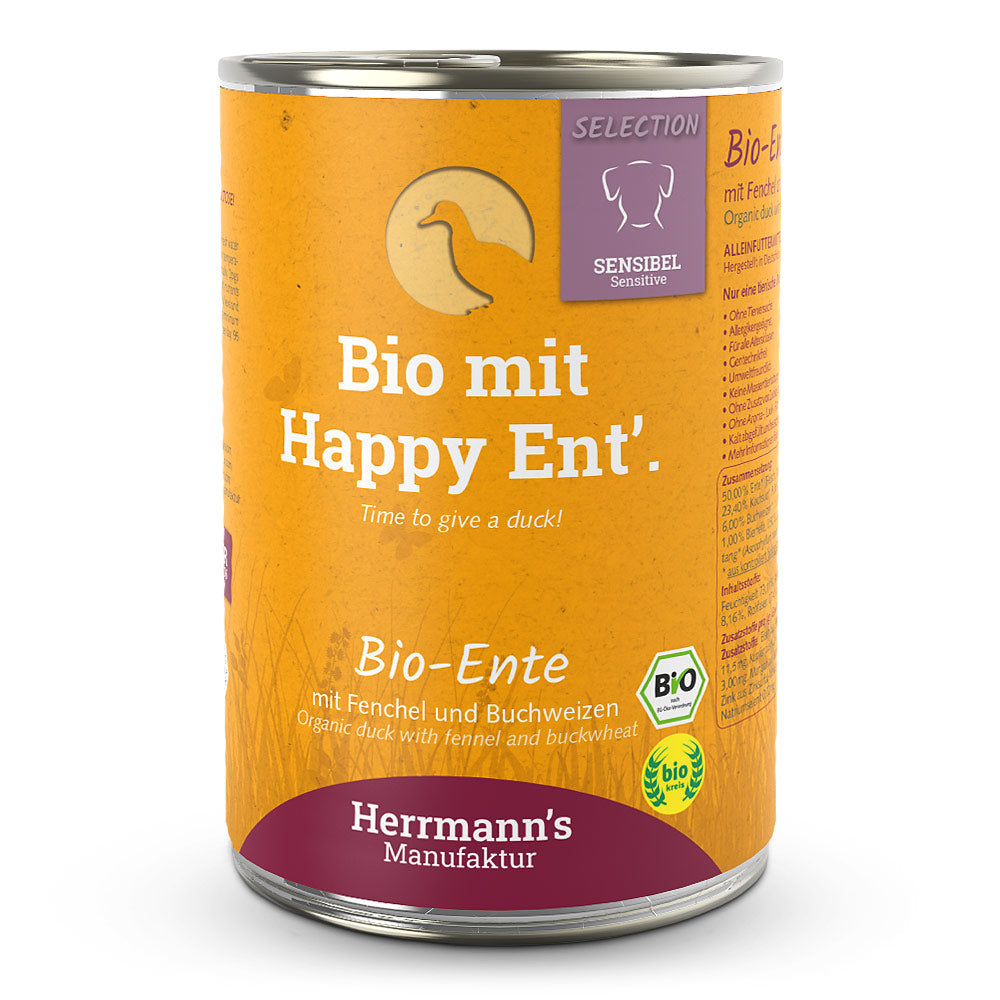 Herrmann's Sensibel Bio Ente mit Fenchel und Buchweizen