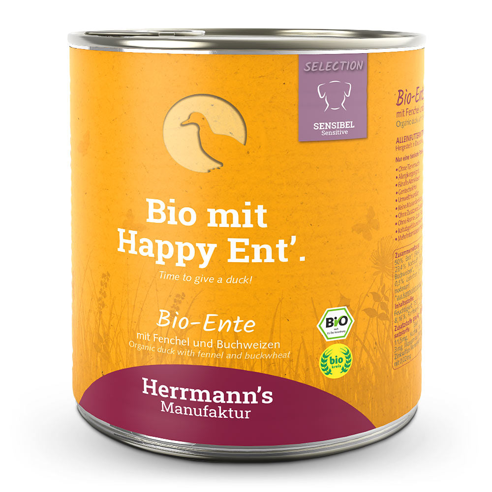 Herrmann's Sensibel Bio Ente mit Fenchel und Buchweizen