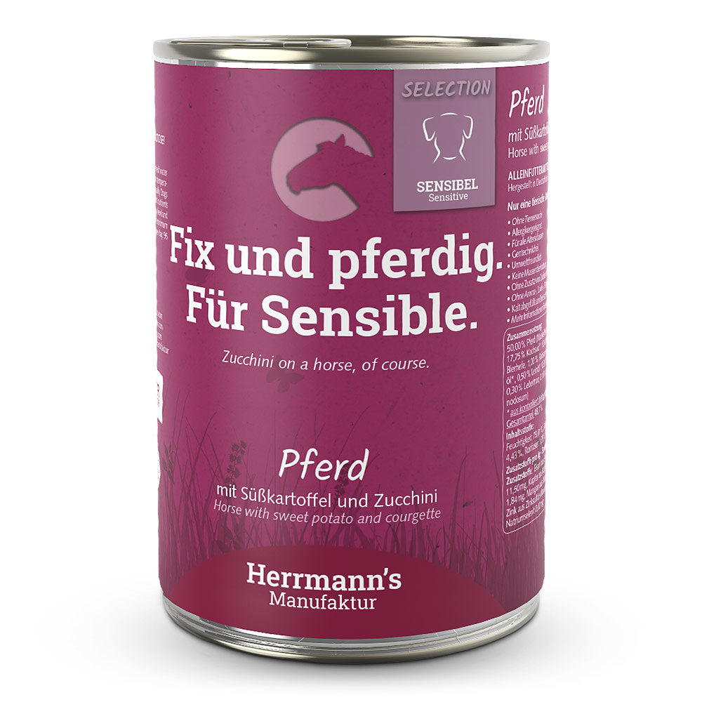 Herrmann’s Pferd mit Süsskartoffel und Zucchini