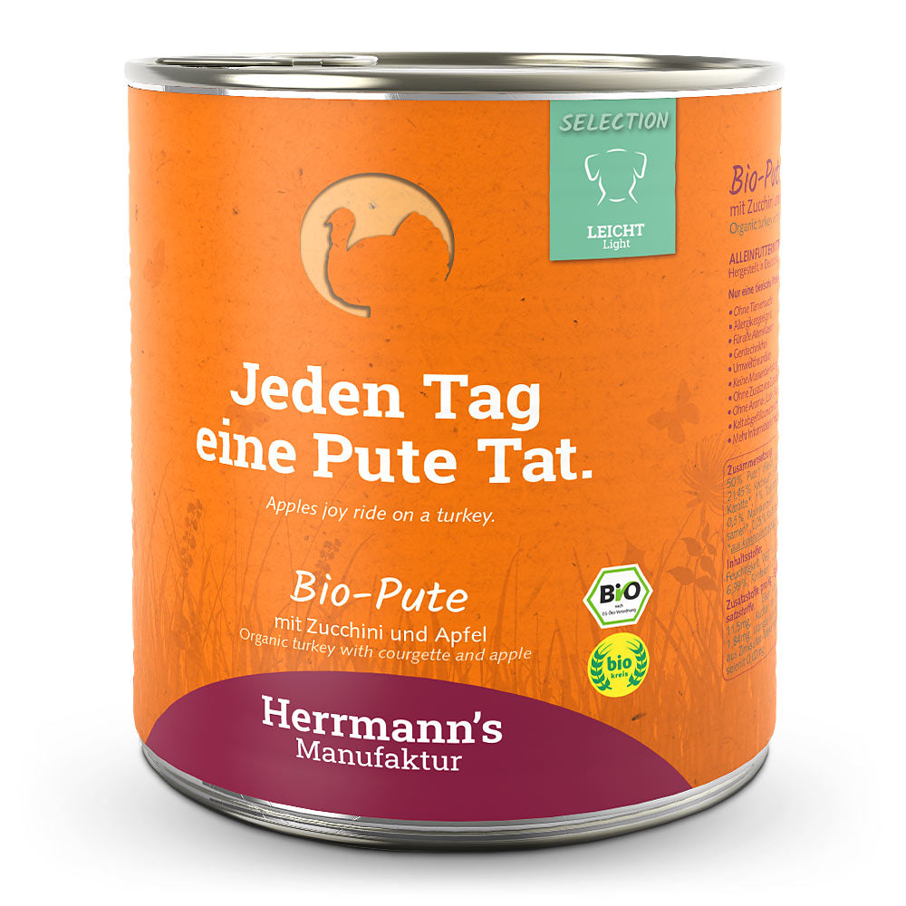 Herrmann’s Leicht Bio Pute mit Zucchini und Apfel