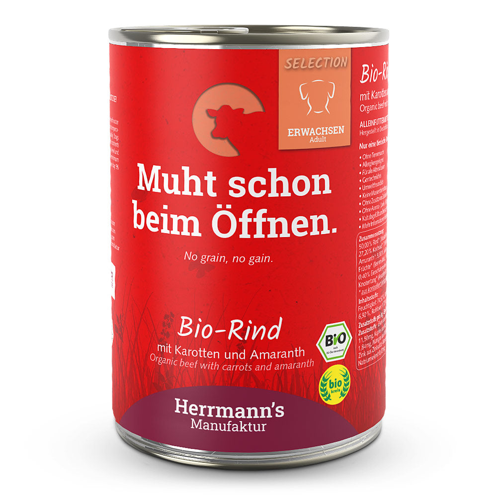 Herrmann’s Bio Rind mit Karotten und Amaranth