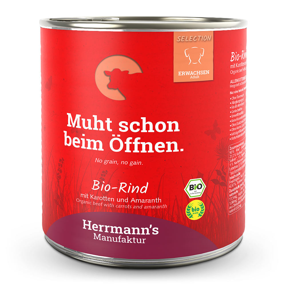 Herrmann’s Bio Rind mit Karotten und Amaranth
