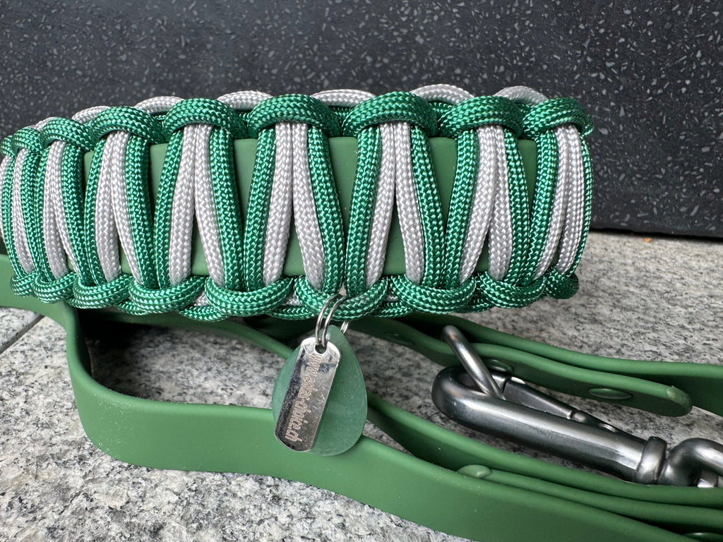 Biothane meets Paracord, Set "Grüner Aventurin"