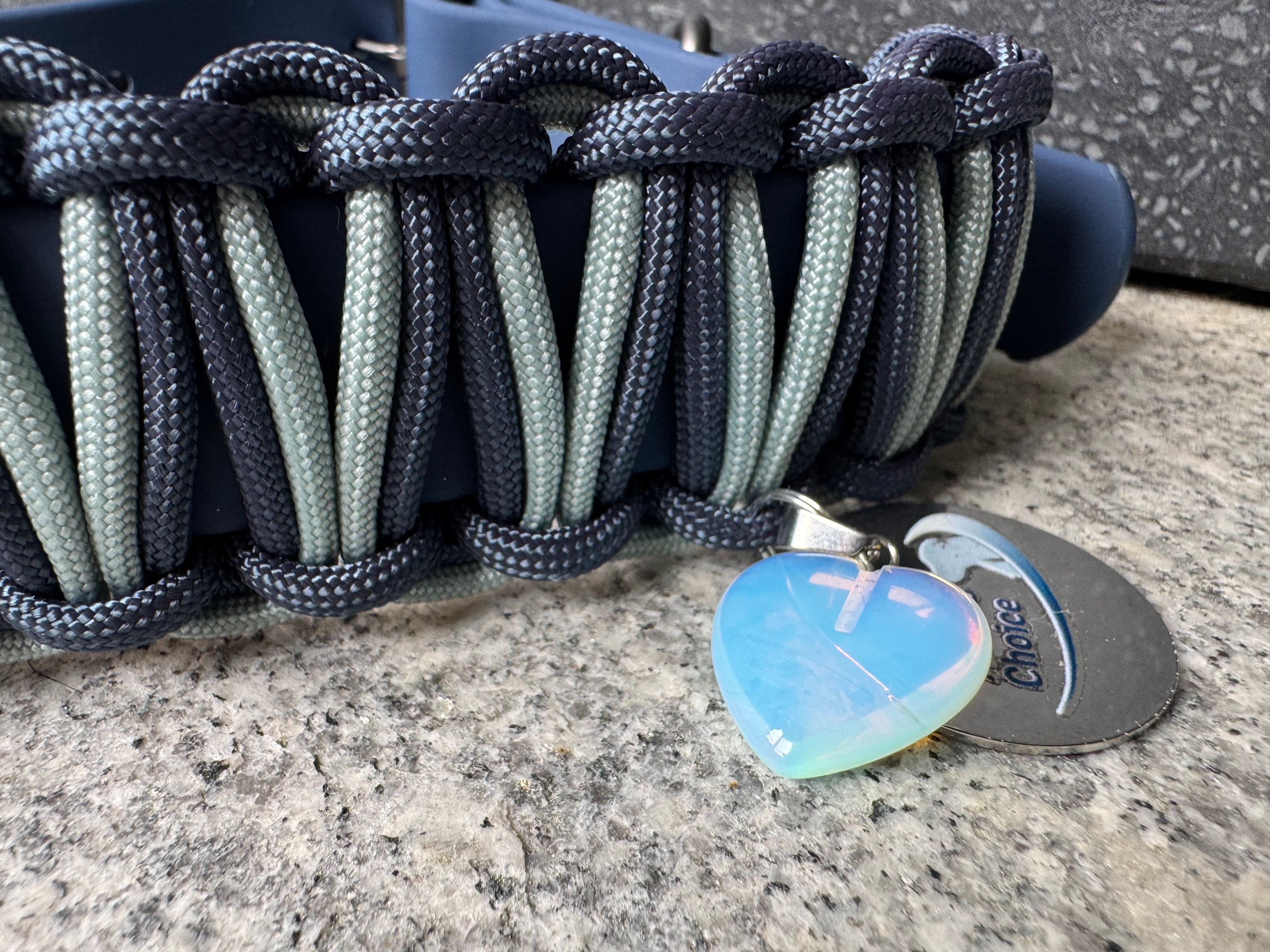 Biothane meets Paracord, Set "Opal" (42-55cm)