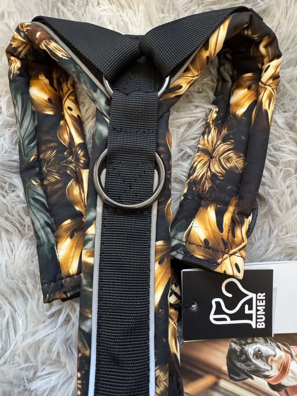 BUMER Hundegeschirr "Golden Flora", M