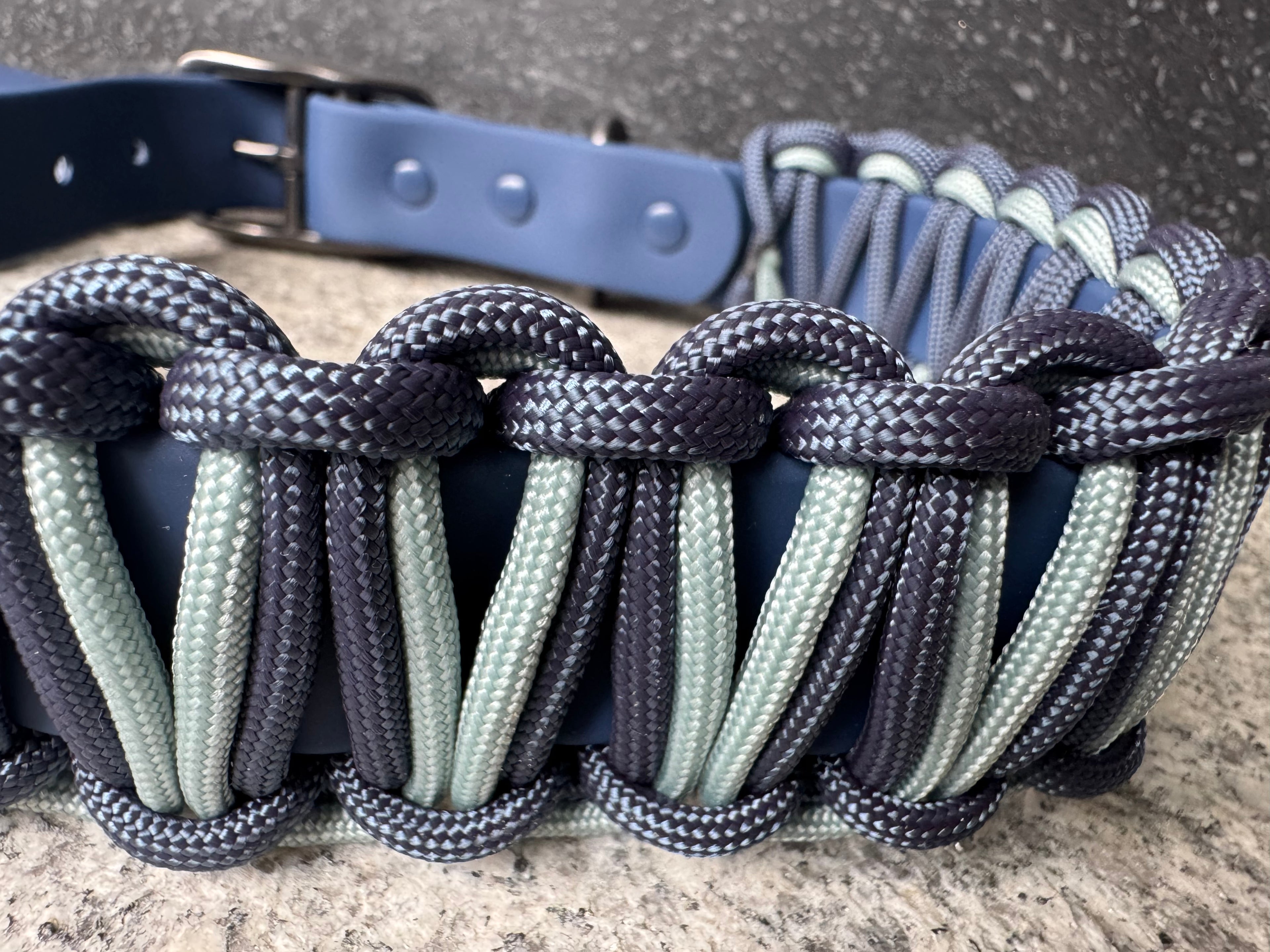 Biothane meets Paracord, Set "Opal" (42-55cm)