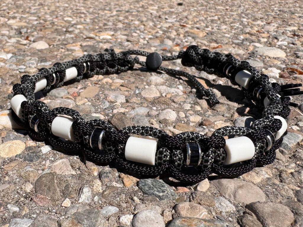 EM-Keramik Halsband "Obsidian“, 44-50cm