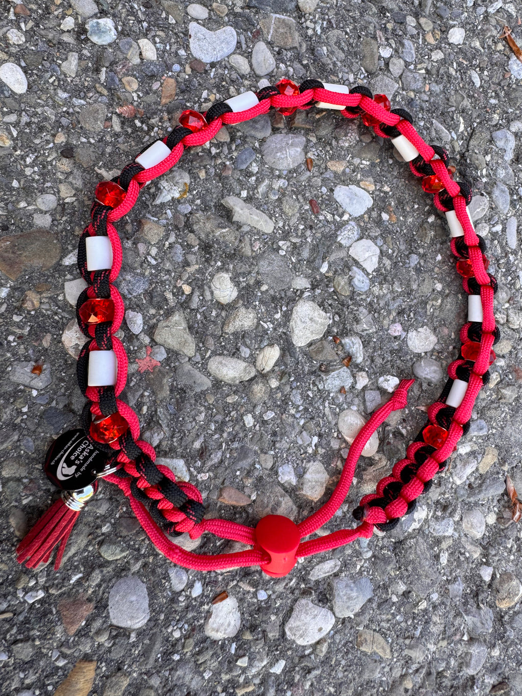 EM-Keramik Halsband "Schwarzer Rubin“, 47-53 cm