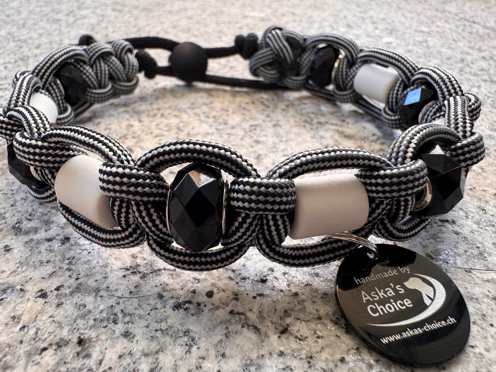EM-Keramik Halsband "Black Pearl“, 27-32cm