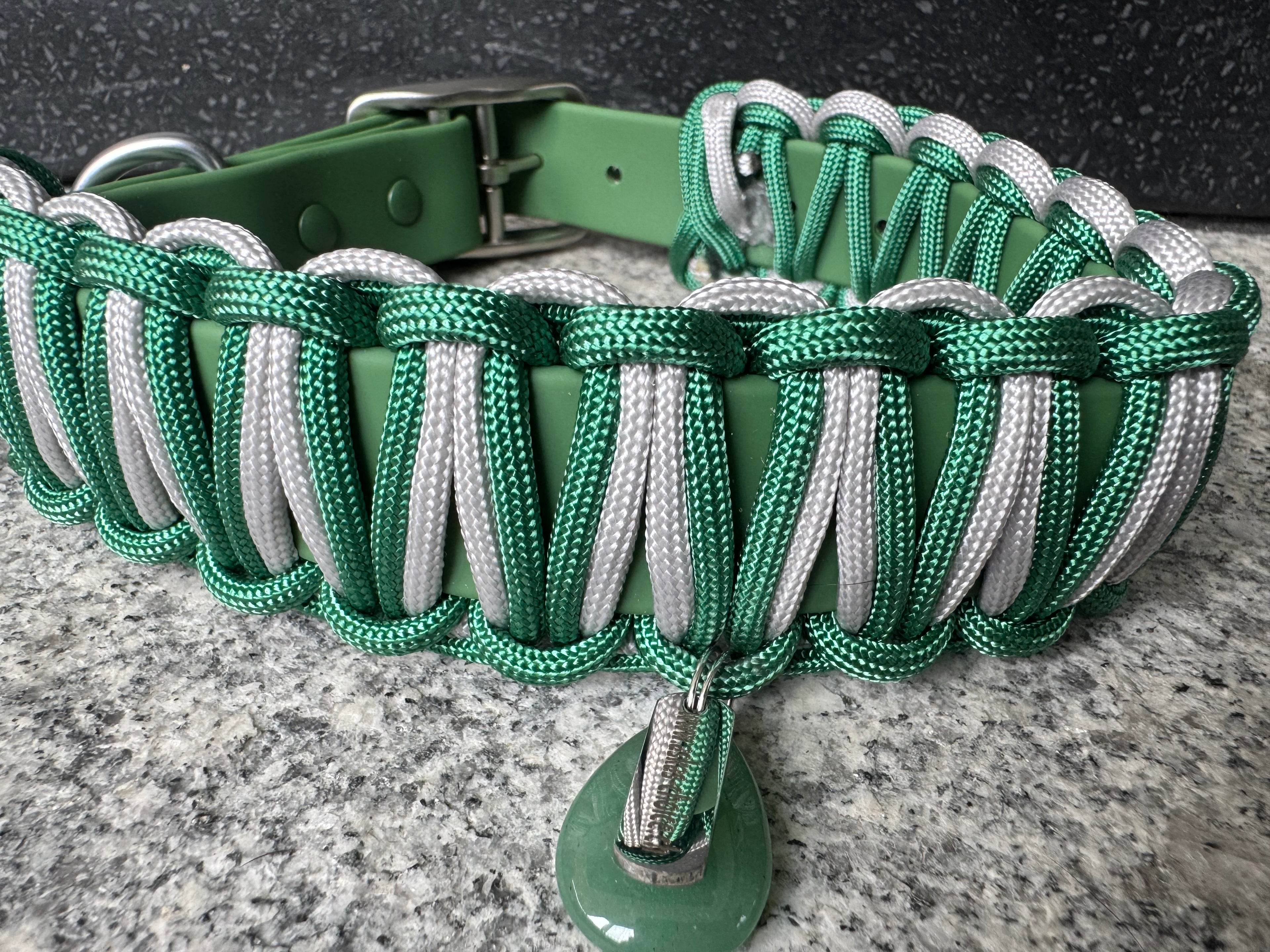 Biothane meets Paracord, Set "Grüner Aventurin"