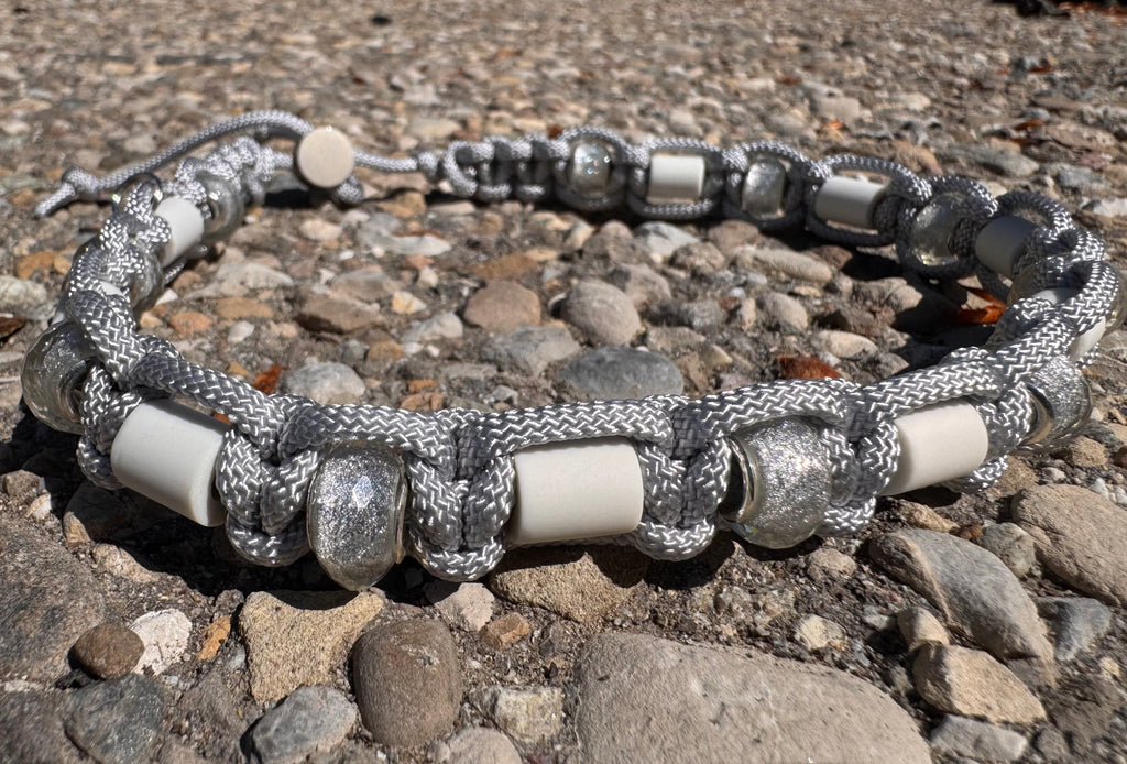 EM-Keramik Halsband "Silverlining“, 43-49 cm