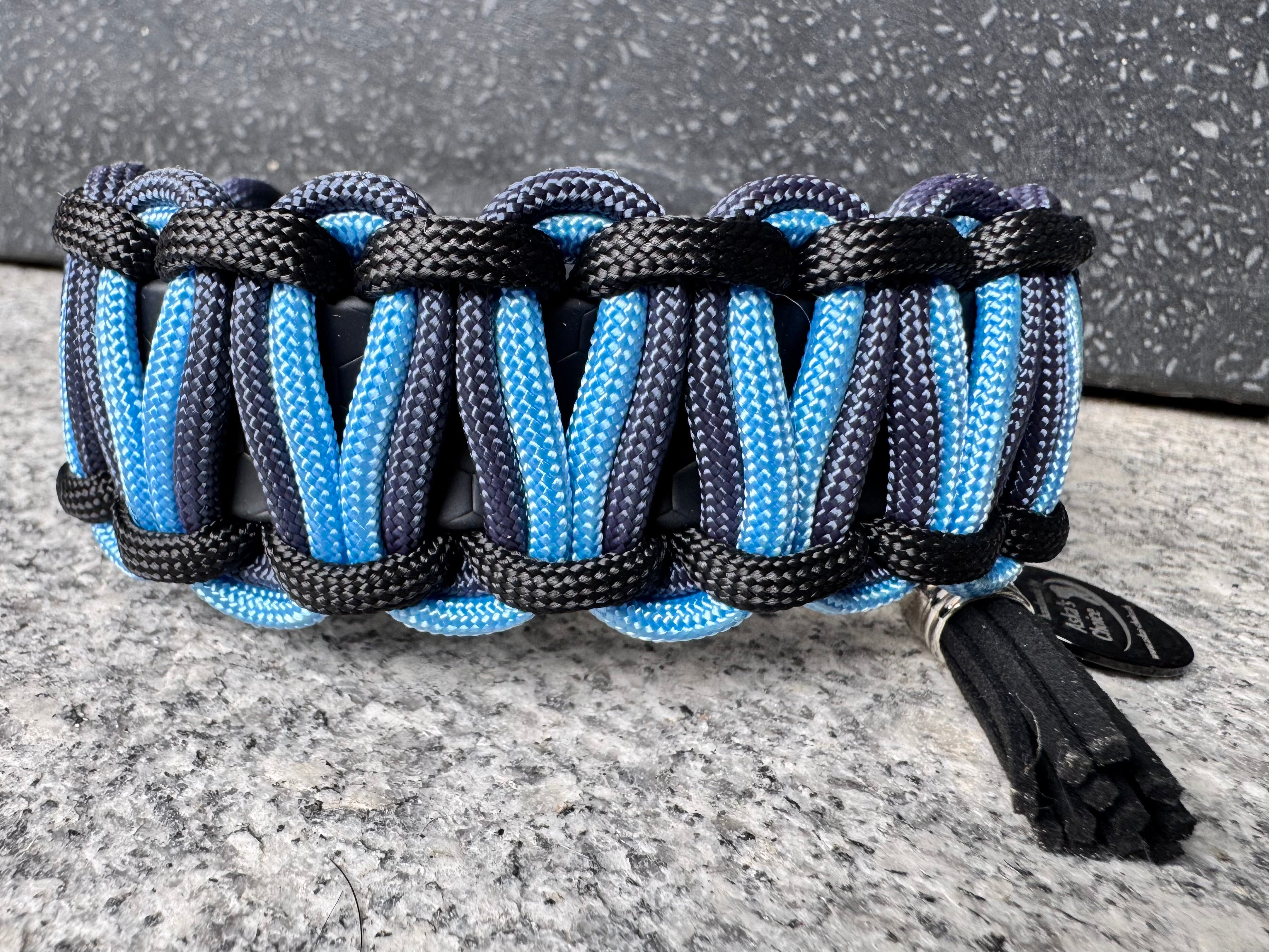 Biothane meets Paracord, Set "Blue Onyx" (37-45cm)