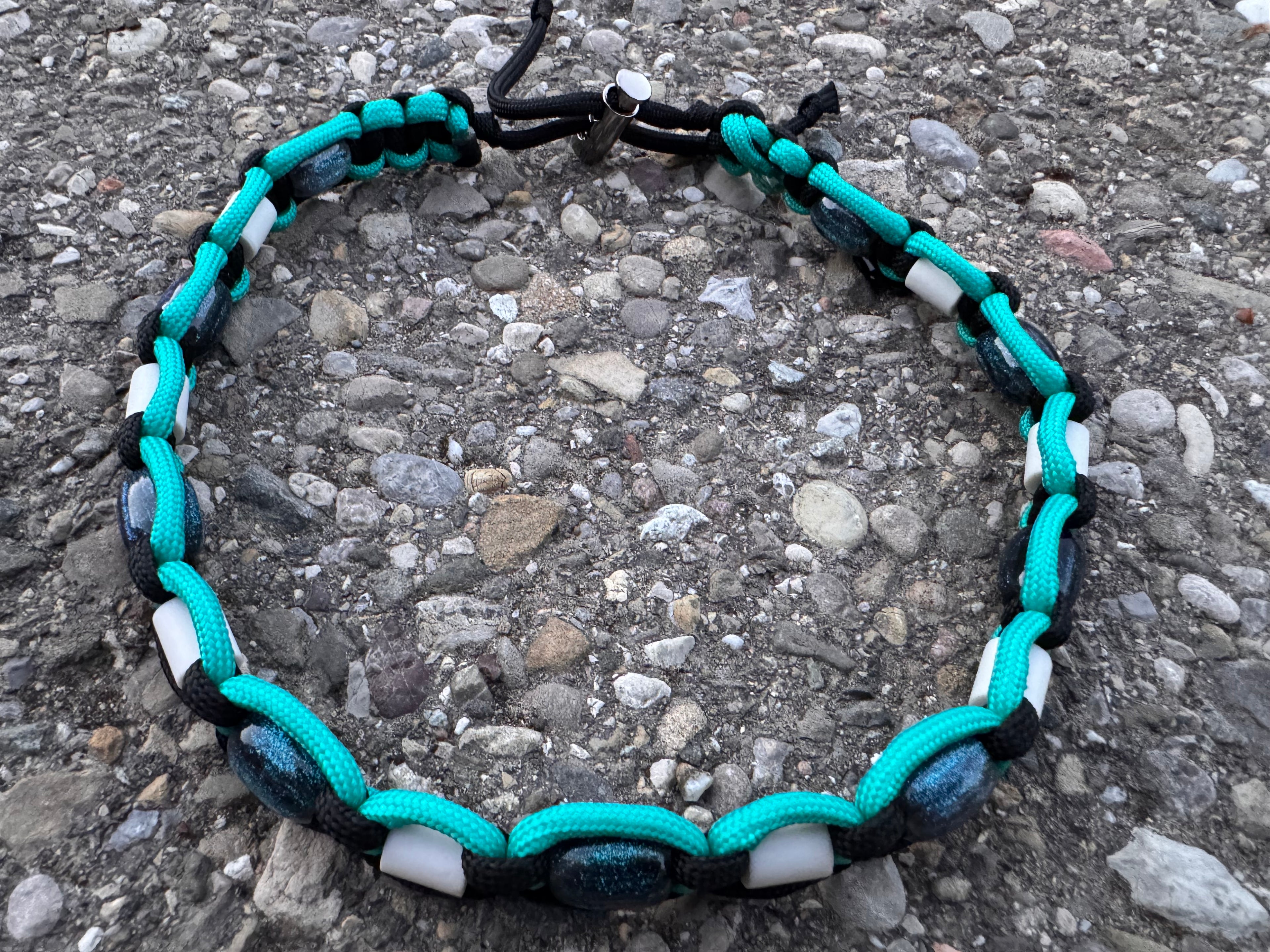 EM-Keramik Halsband "Amazonit“, 46-52cm