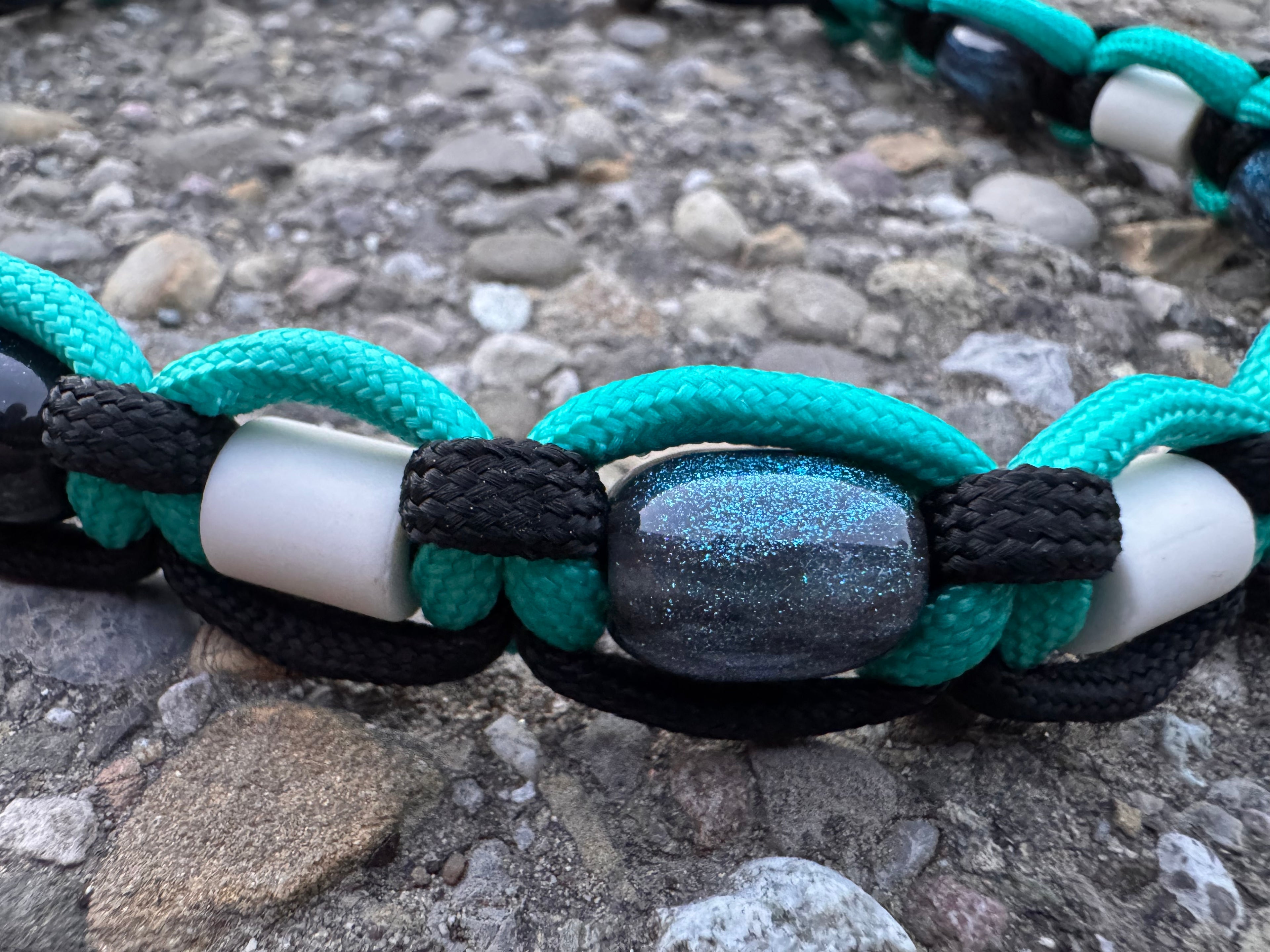 EM-Keramik Halsband "Amazonit“, 46-52cm