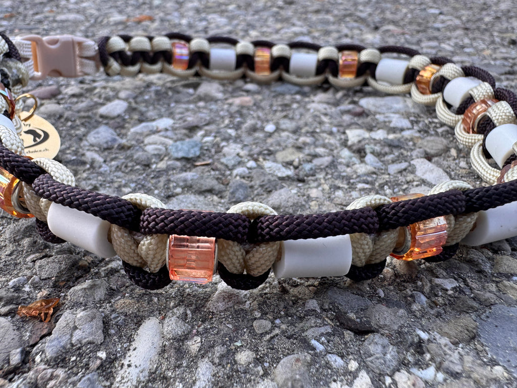 EM-Keramik Halsband "Golden Ebony“, 46cm