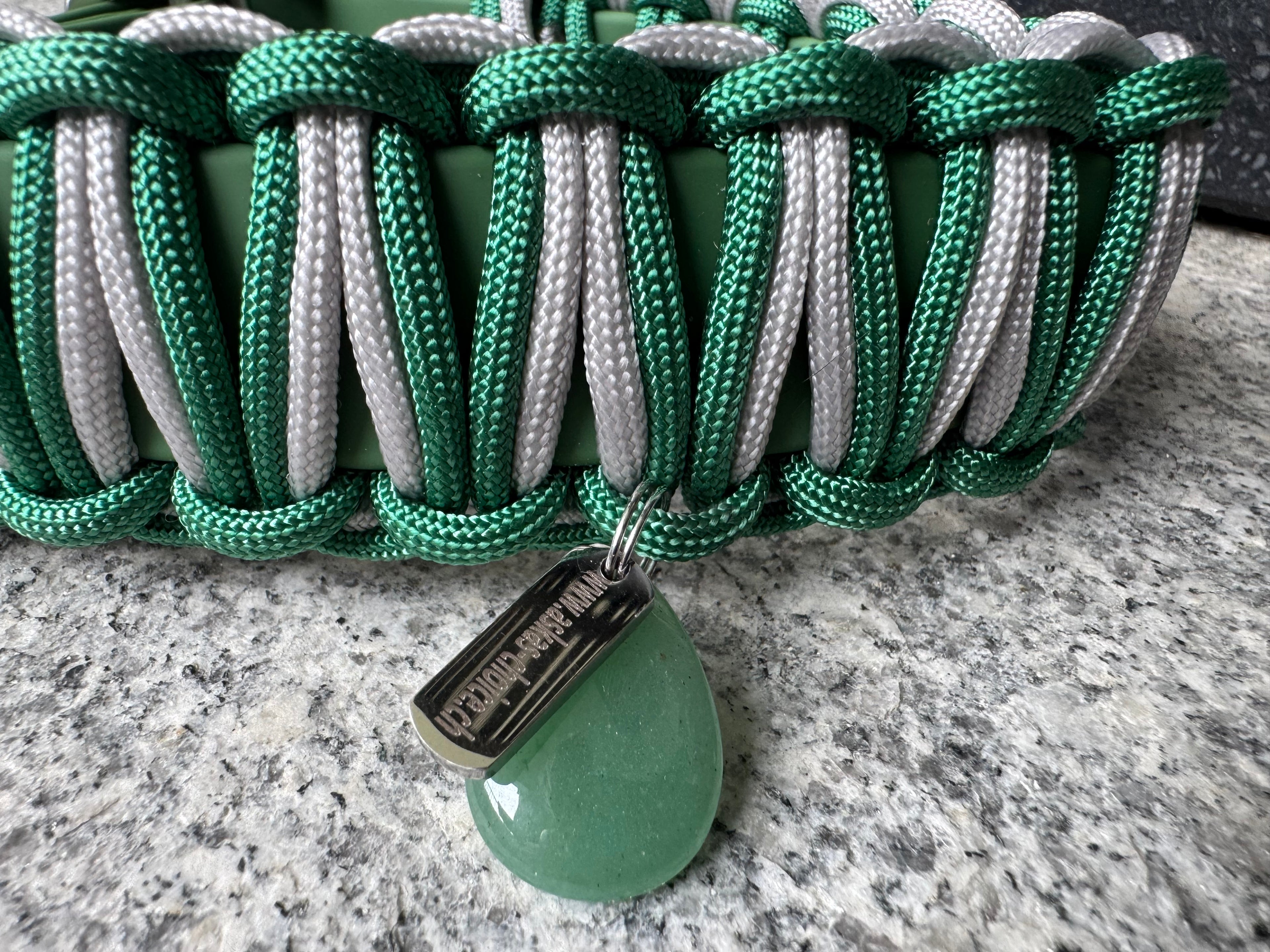 Biothane meets Paracord, Set "Grüner Aventurin"