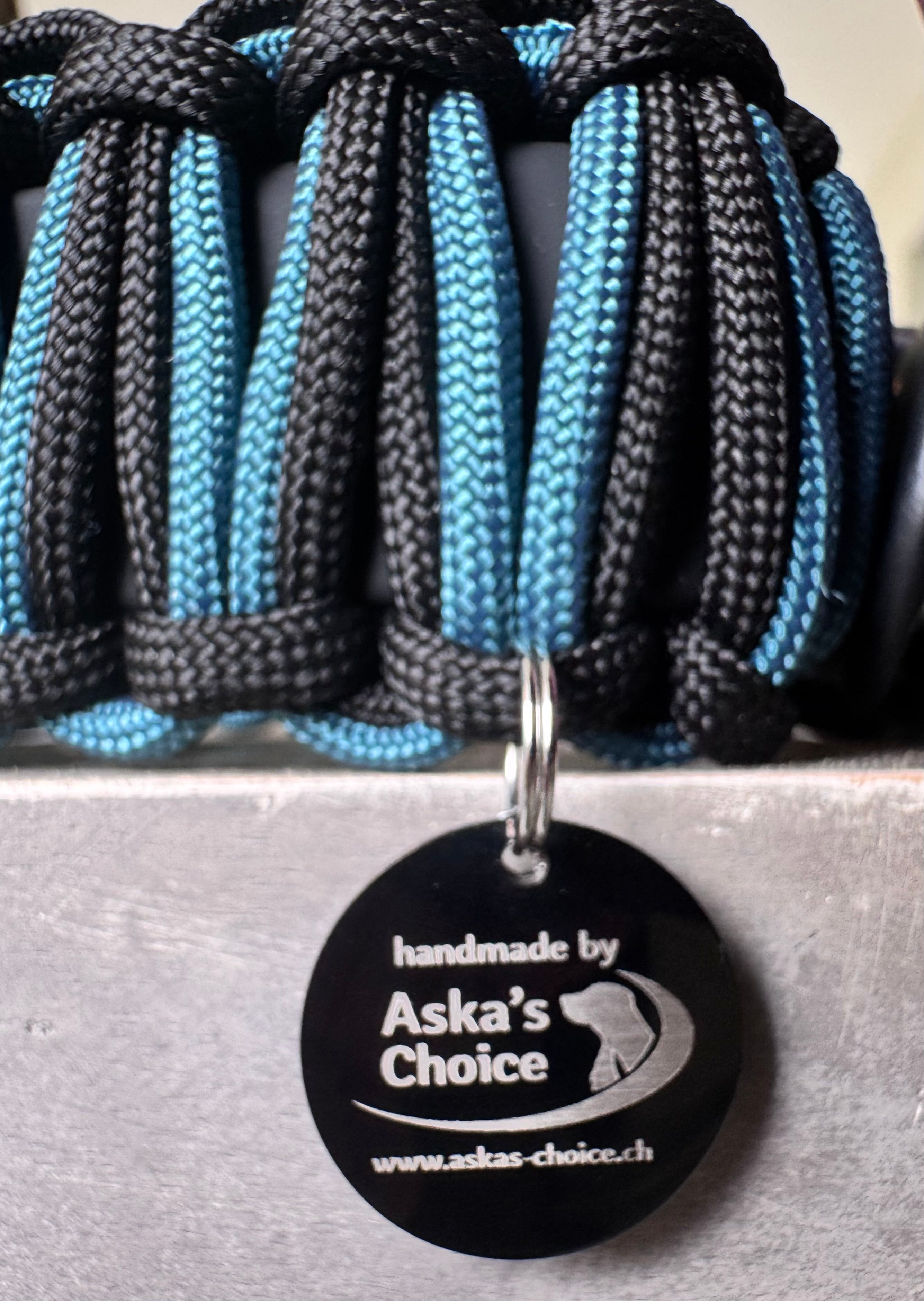 Biothane meets Paracord, Set "Blue Onyx" (37-45cm)
