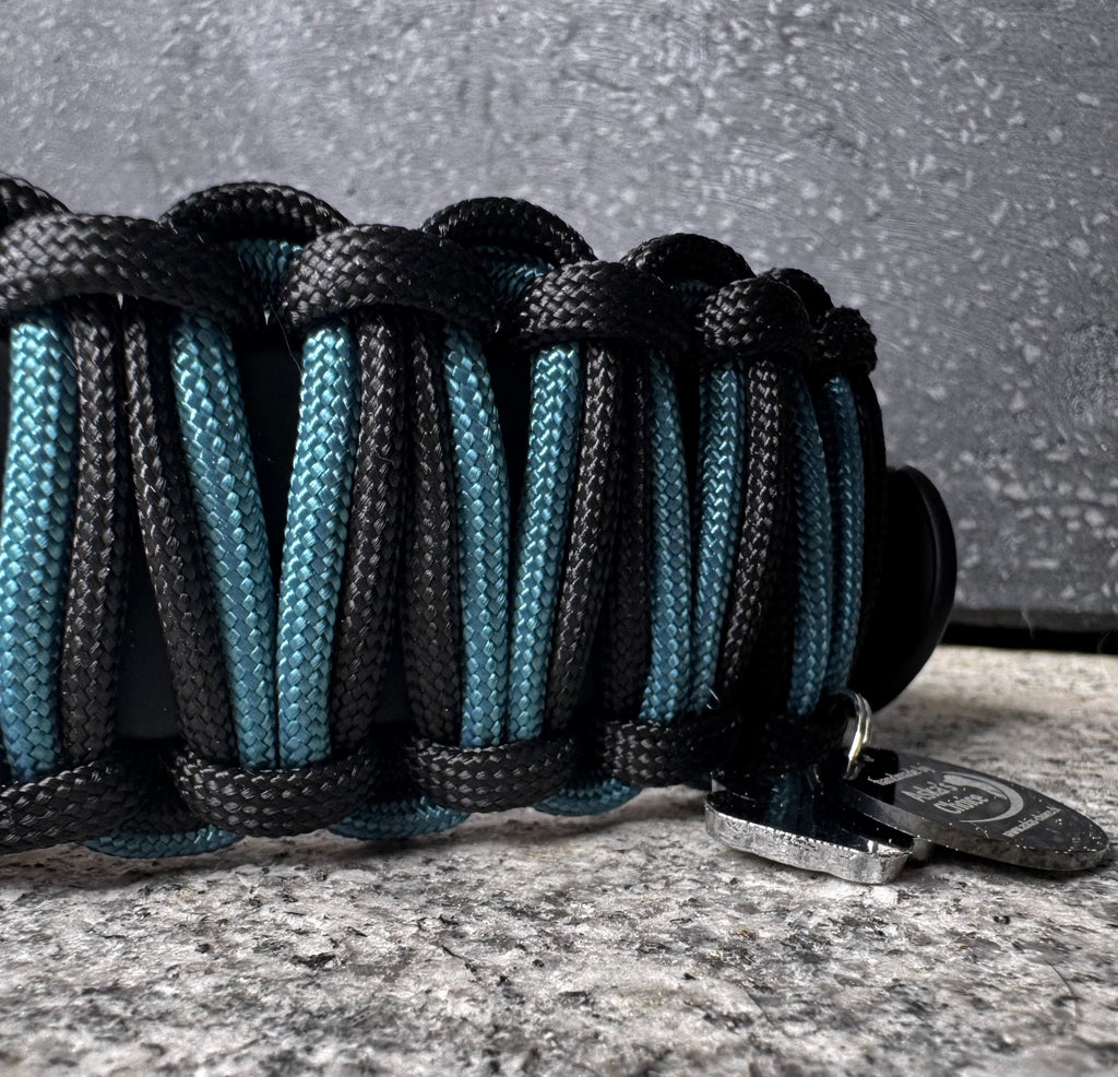 Biothane meets Paracord, Set "Blue Onyx" (37-45cm)