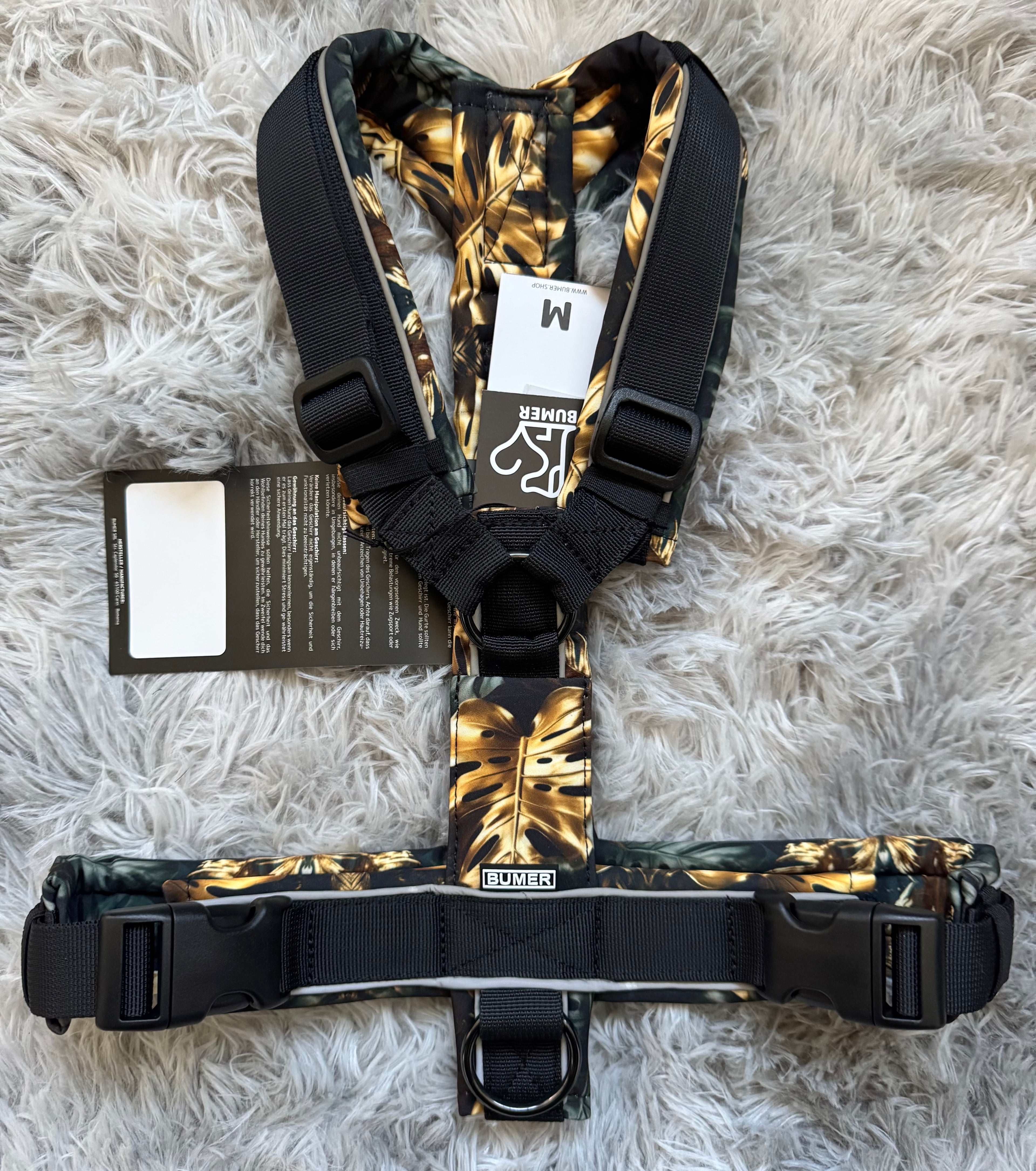 BUMER Hundegeschirr "Golden Flora", M