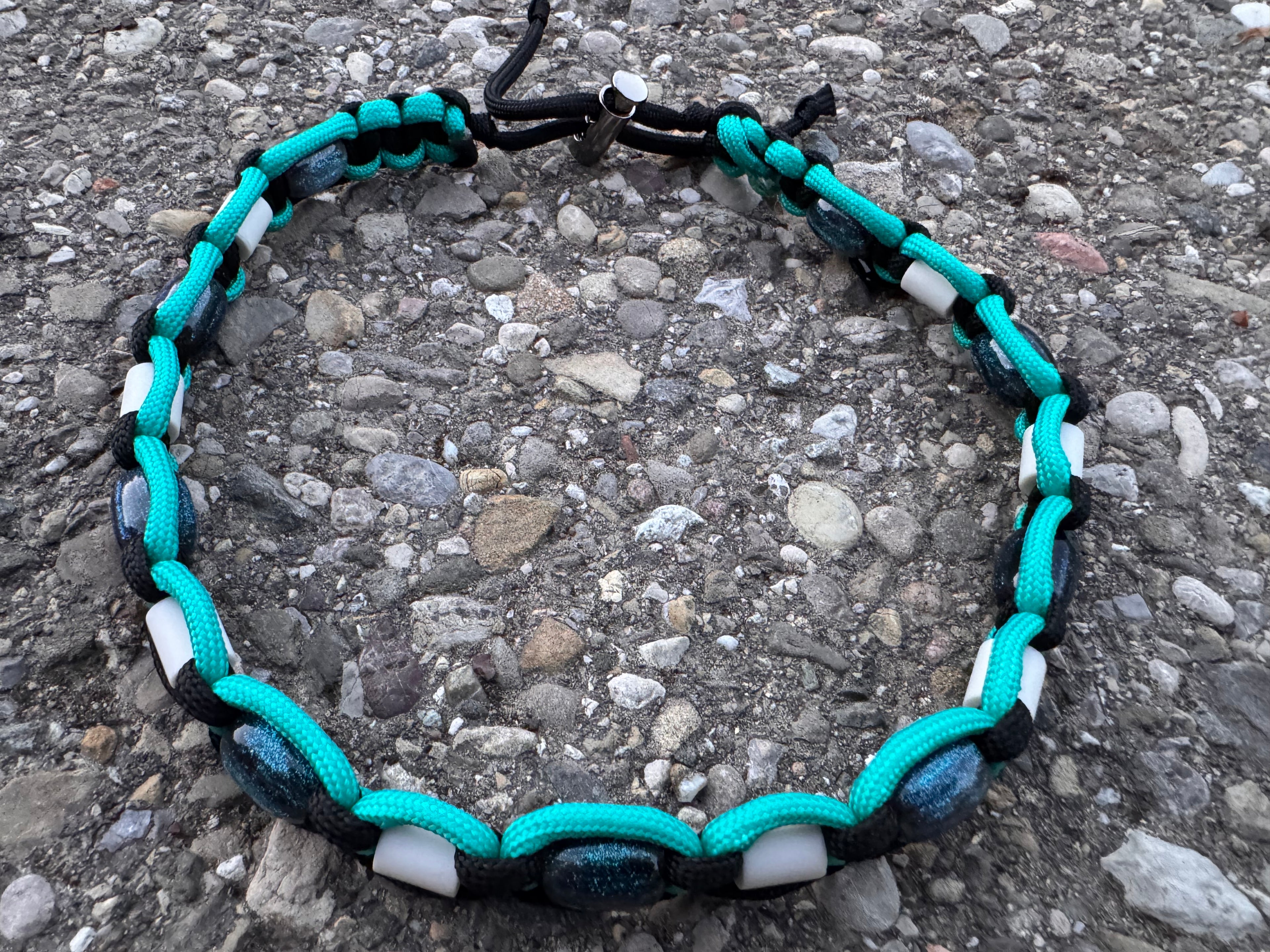 EM-Keramik Halsband "Amazonit“, 46-52cm