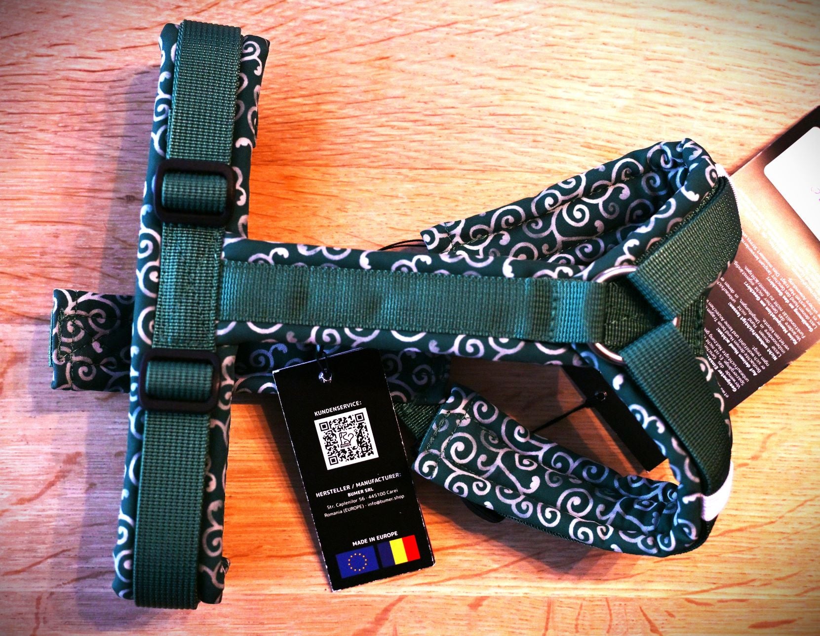 BUMER Hundegeschirr "Green Karakusa", XS
