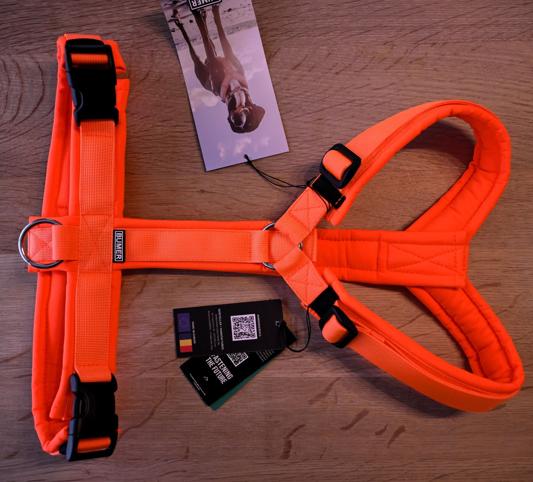 BUMER Hundegeschirr "Neon Orange", L