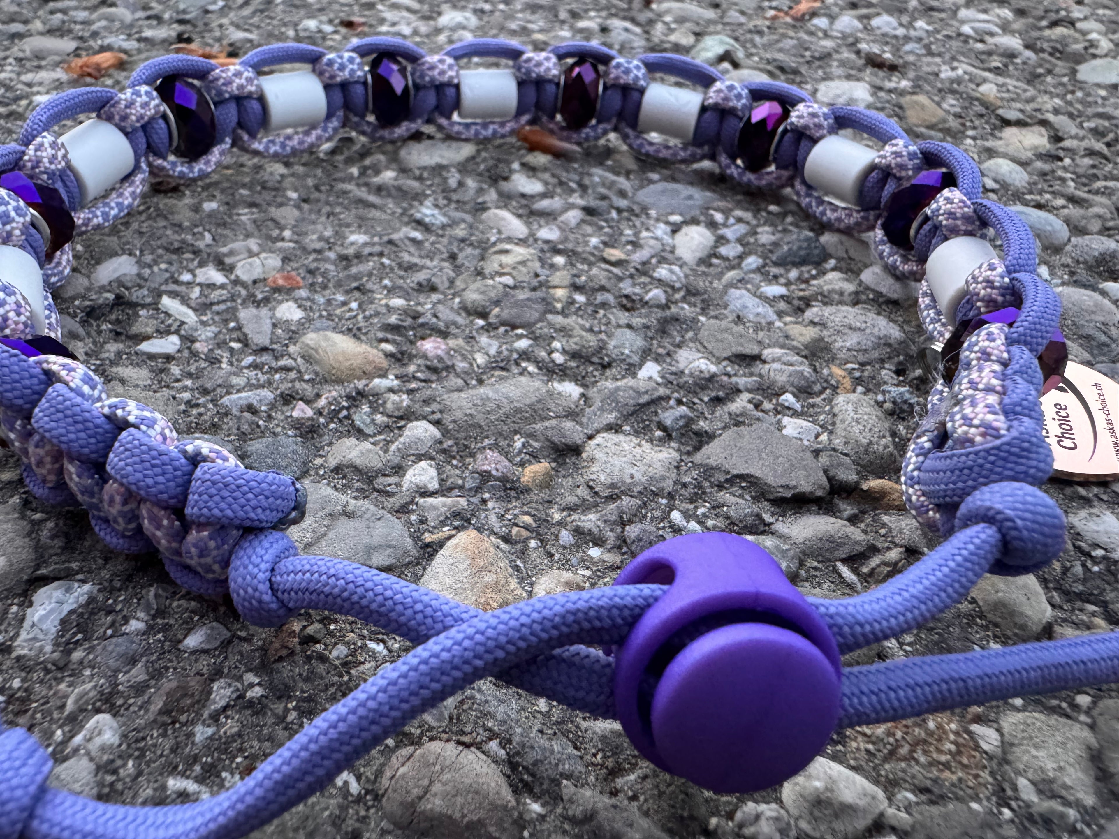 EM-Keramik Halsband "Purple Heart“, 36-42cm