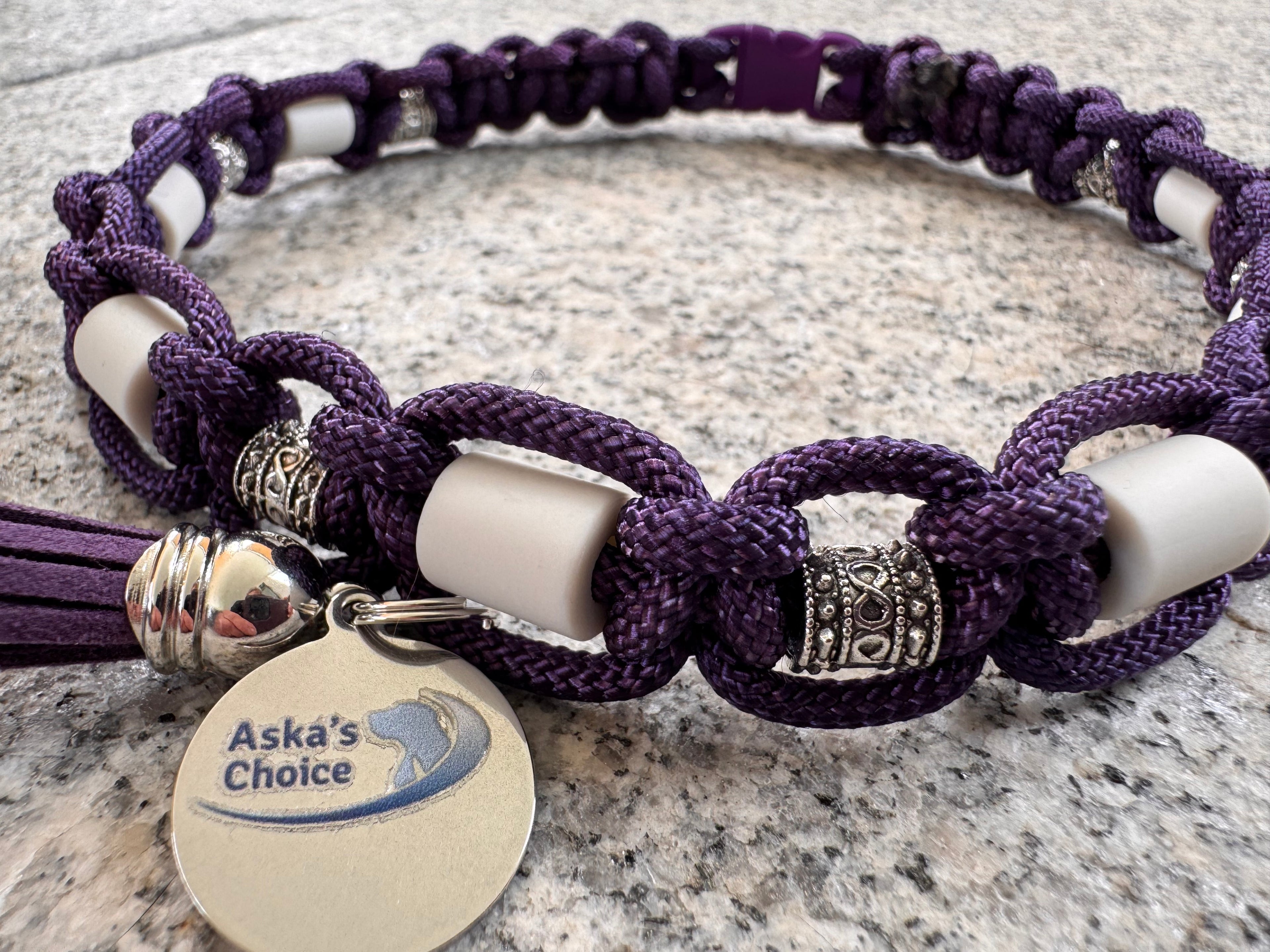 EM-Keramik Halsband "Pure Purple“, 42cm