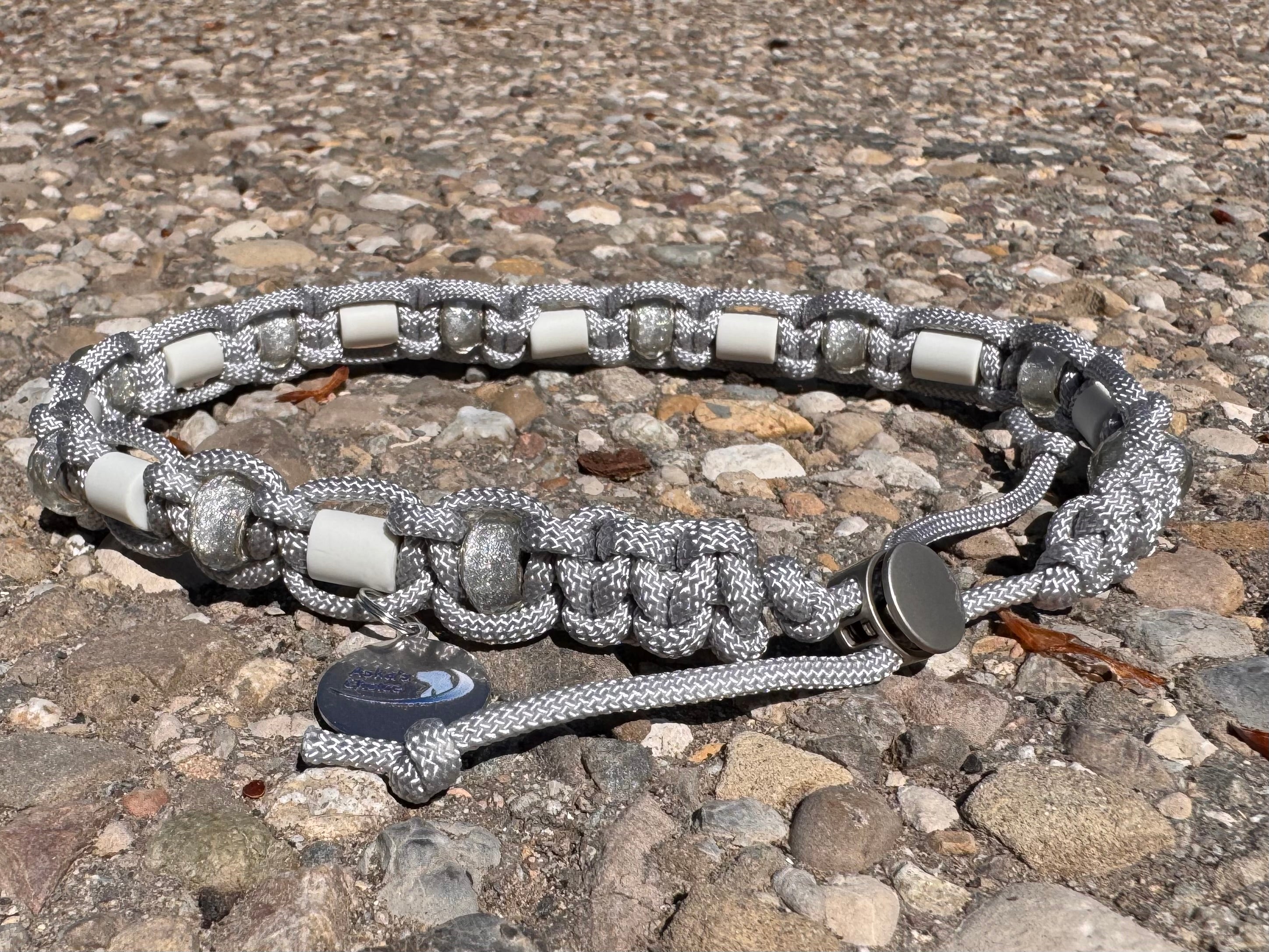 EM-Keramik Halsband "Silverlining“, 43-49 cm