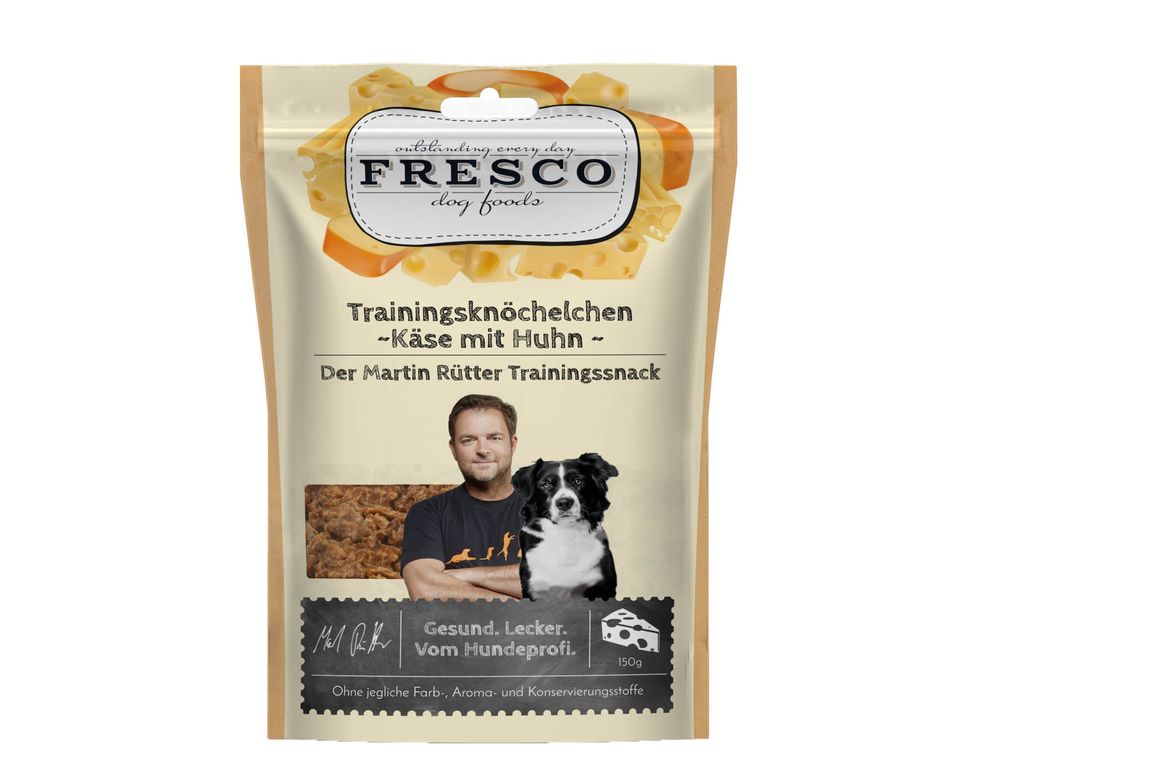 Fresco Martin Rütter Trainingsknöchelchen Käse & Geflügel 150g