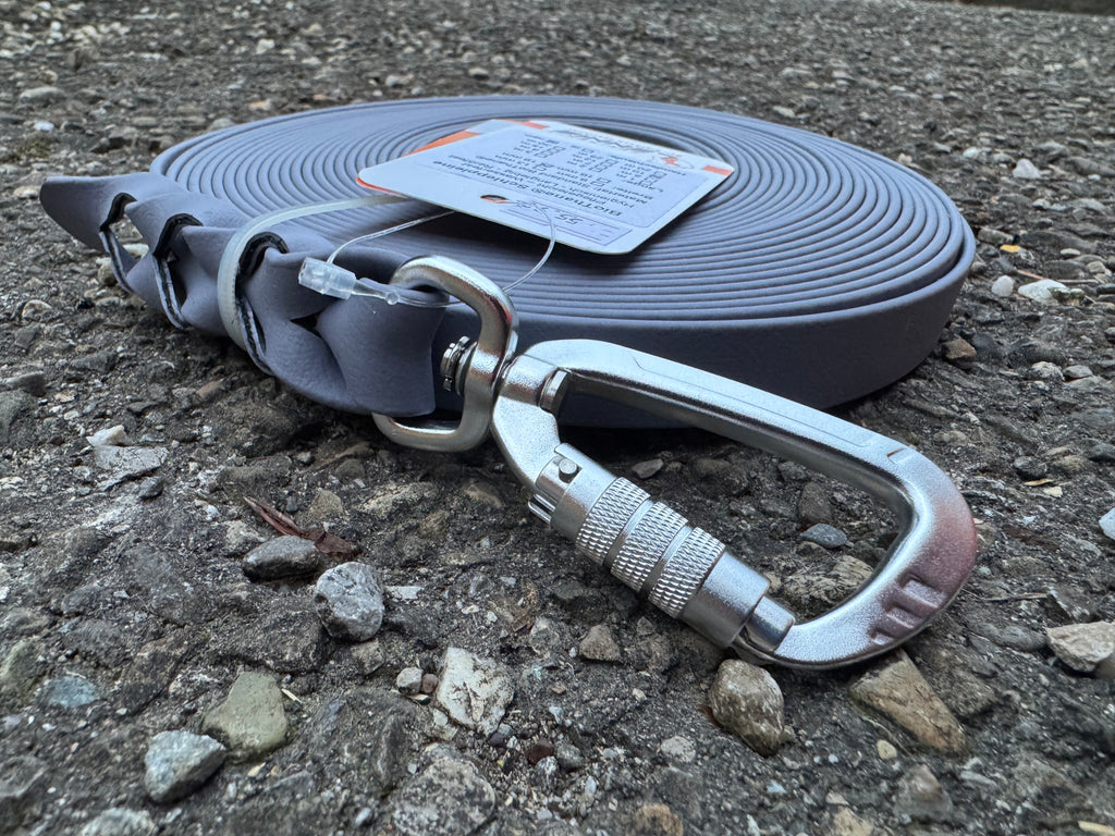 BioThane Schleppleine, 19mm, 10 m, Grau