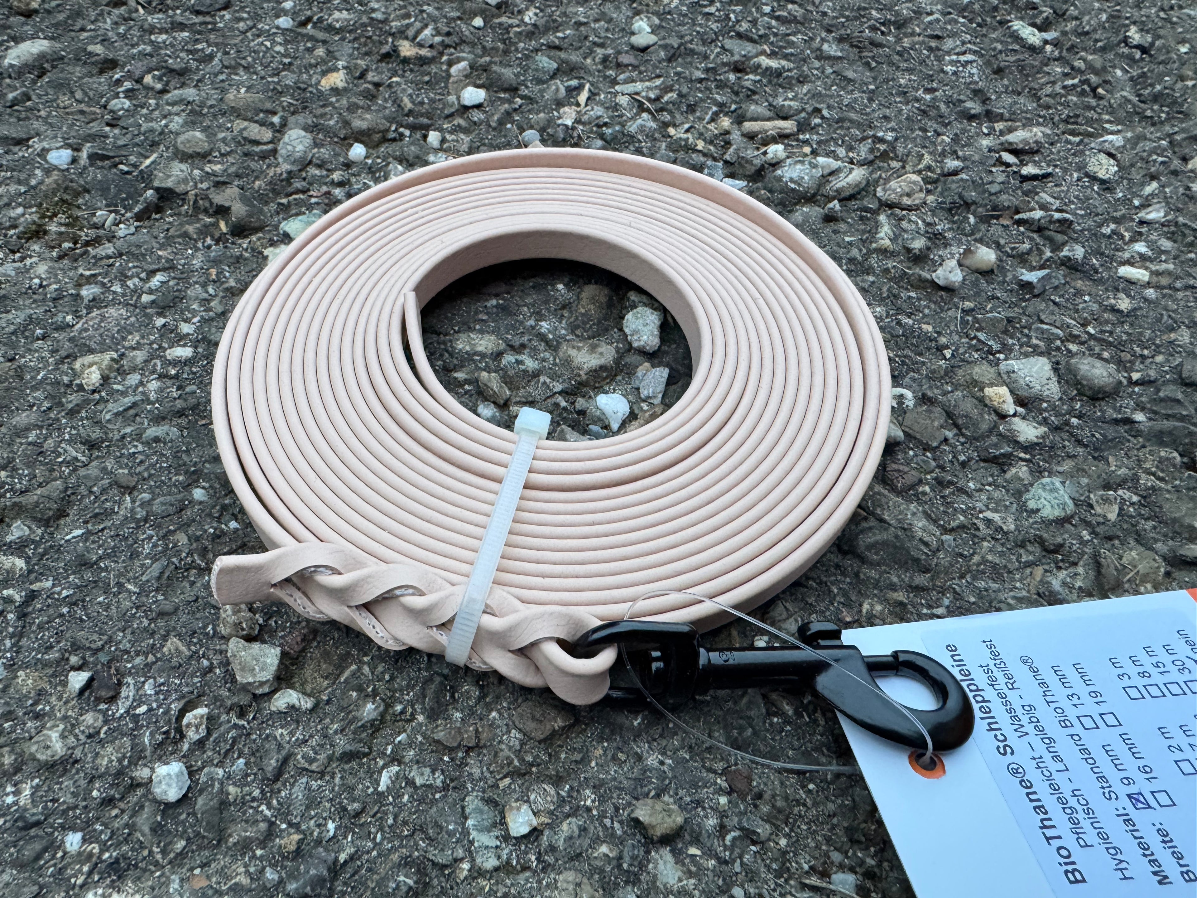 BioThane Schleppleine 9 mm, 5 m, Puderrosa