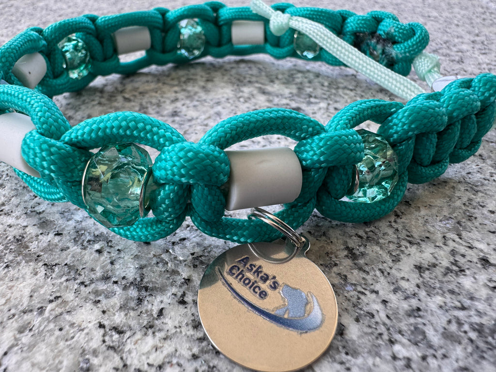 EM-Keramik Halsband "Aqua Verde“, 29-34cm