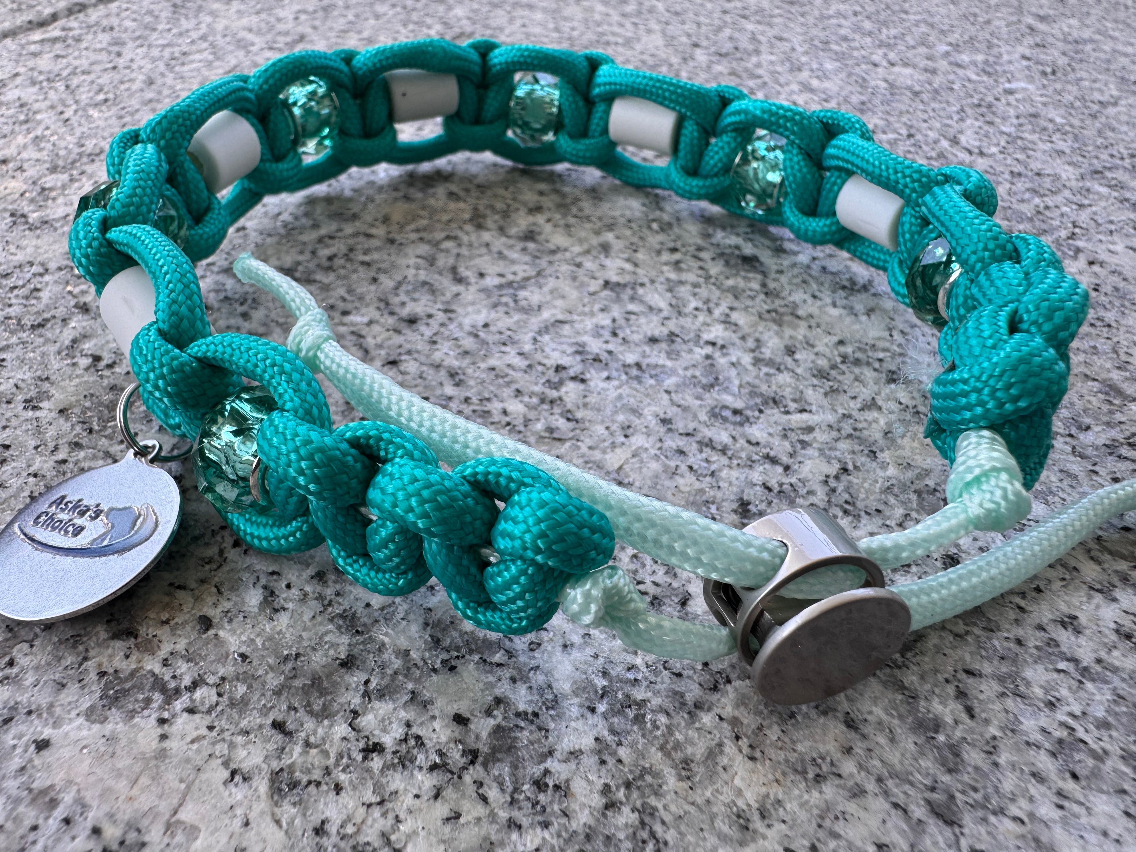 EM-Keramik Halsband "Aqua Verde“, 29-34cm