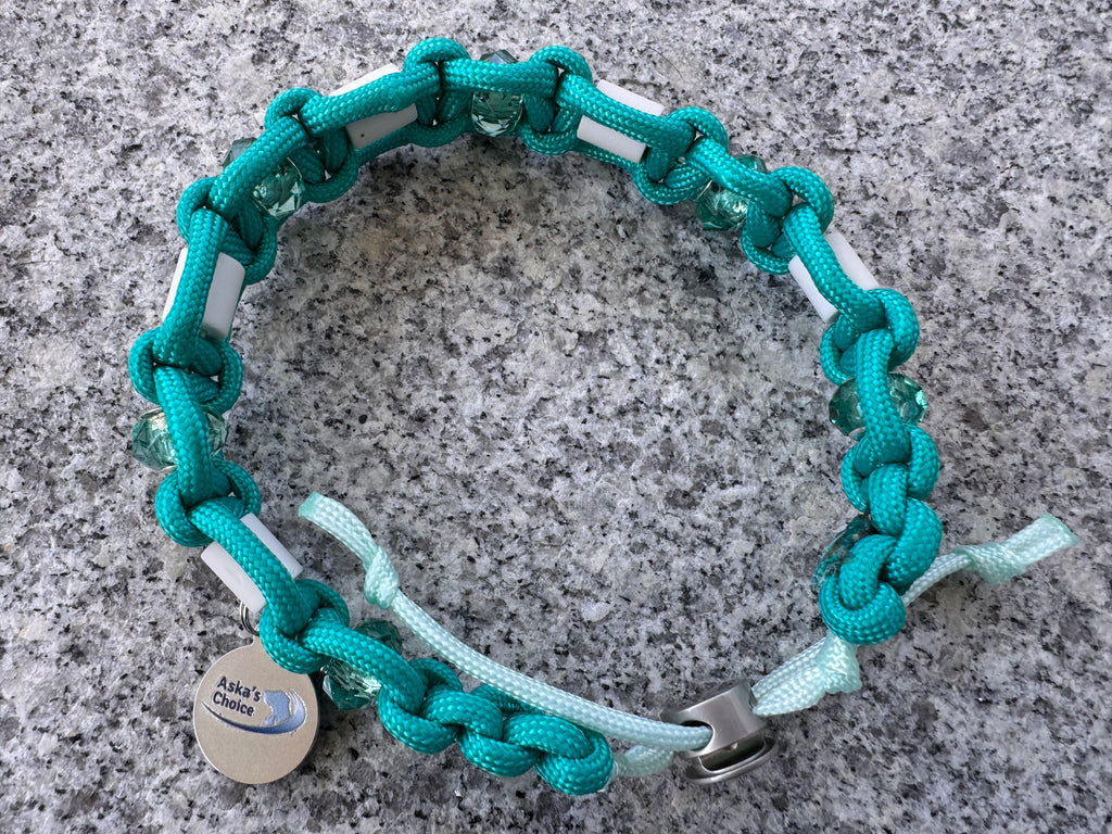 EM-Keramik Halsband "Aqua Verde“, 29-34cm
