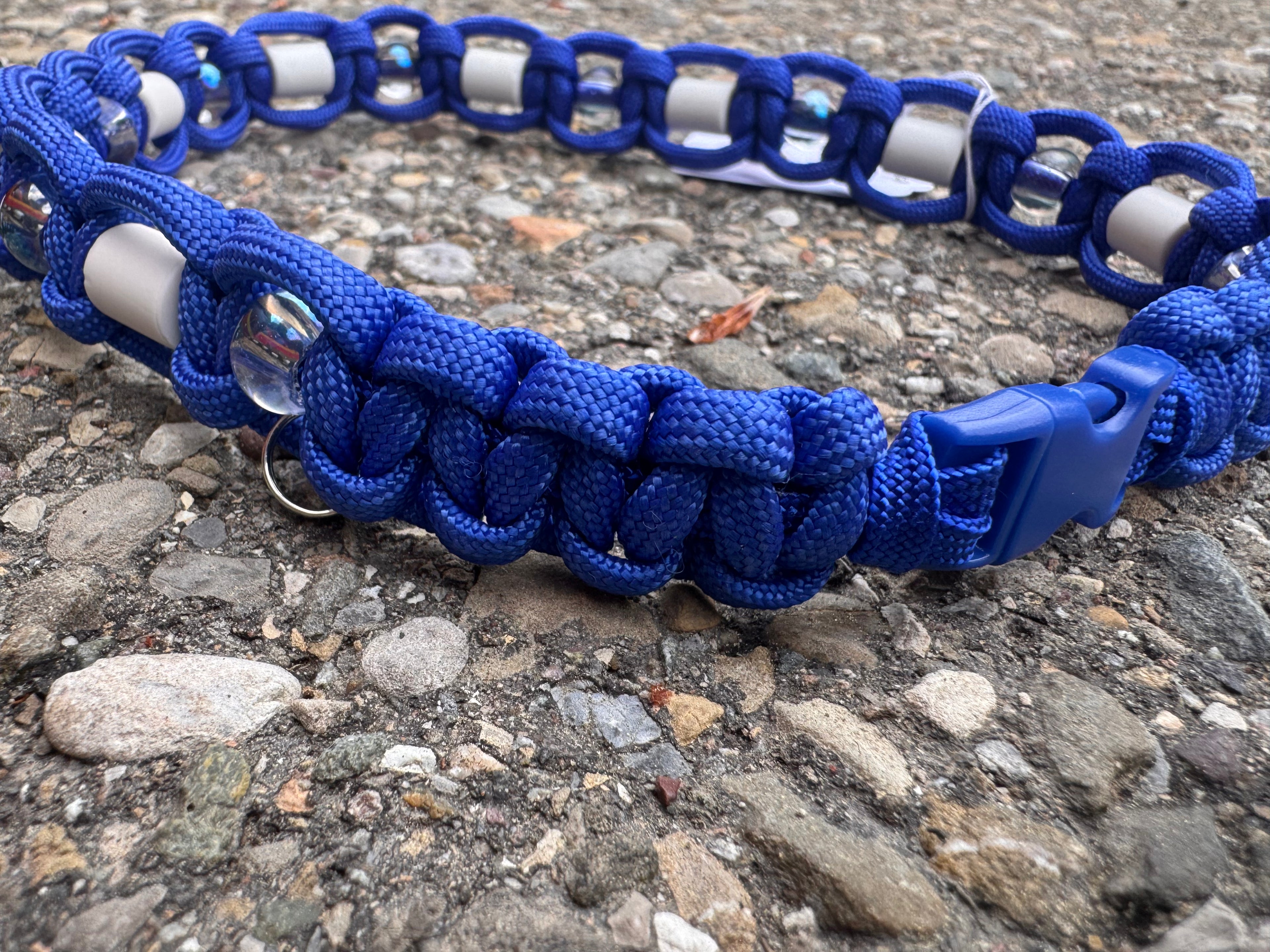 EM-Keramik Halsband "Blue Curacao“, 47cm