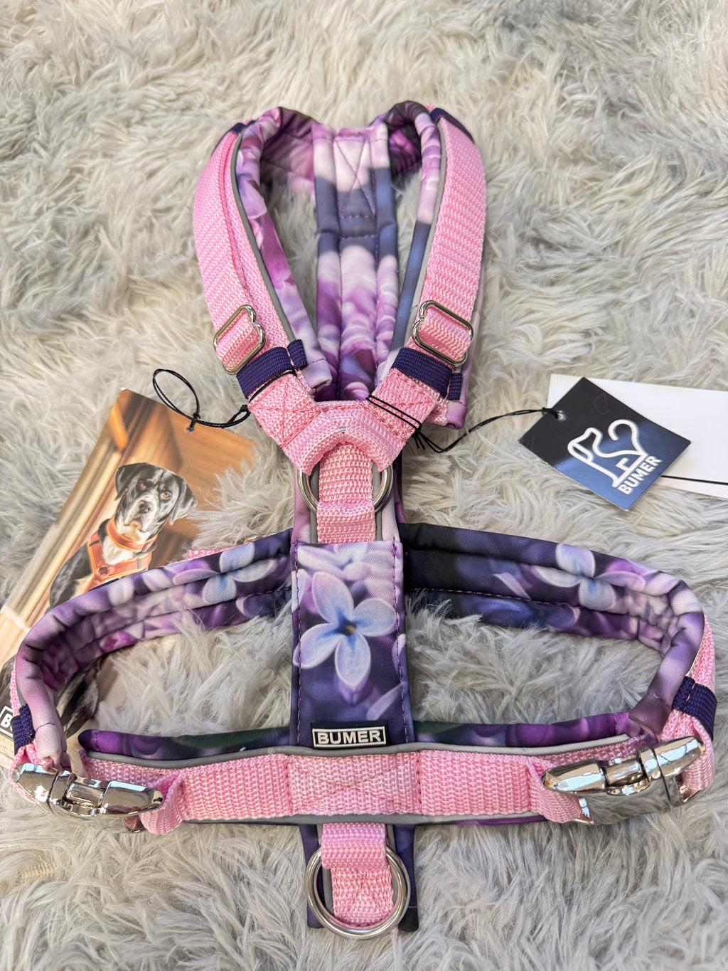 BUMER Hundegeschirr "Serene Lilac", S (Einzelanfertigung!)