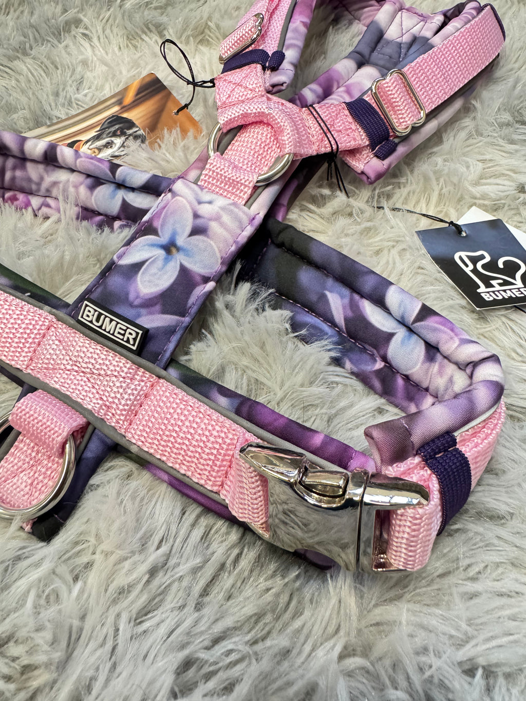 BUMER Hundegeschirr "Serene Lilac", S (Einzelanfertigung!)