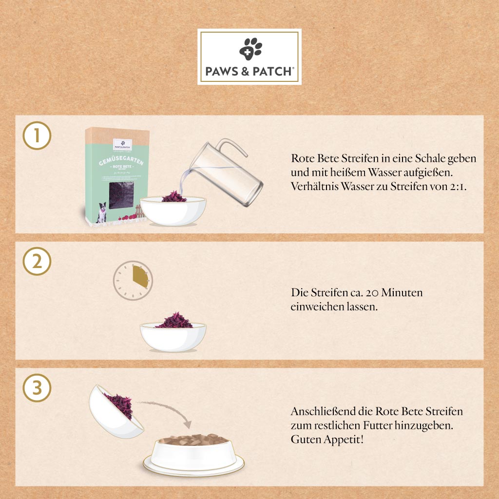 Paws&Patch Rote Bete-Streifen, 800g