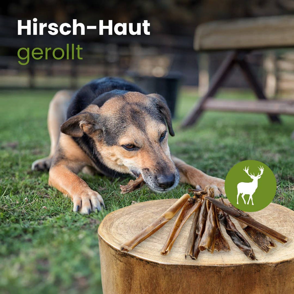Hirsch-Haut, gerollt