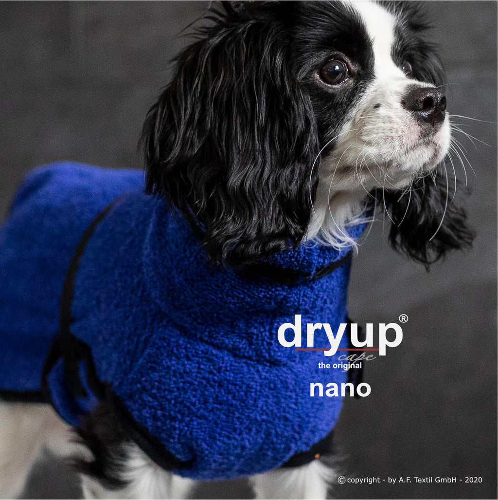 Hundebademantel - Dryup® cape nano (15-25cm Rückenlänge)