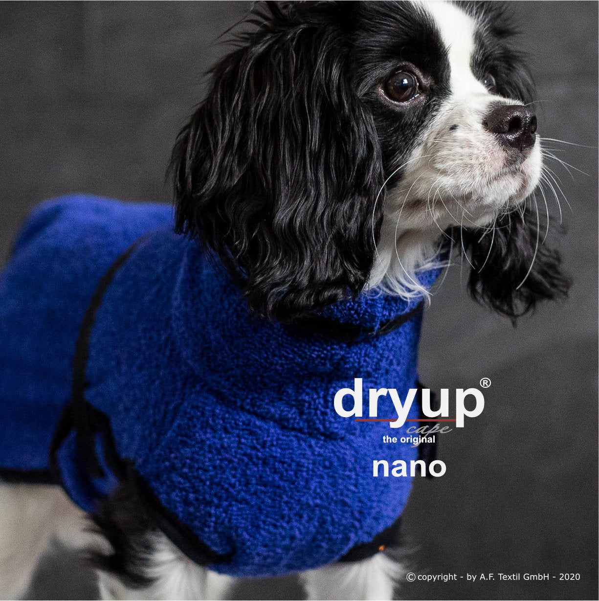 Hundebademantel - Dryup® cape nano (15-25cm Rückenlänge)