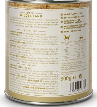 Classic Adult Huhn mit Karotten, Zucchini, Wildkräutern und Distelöl