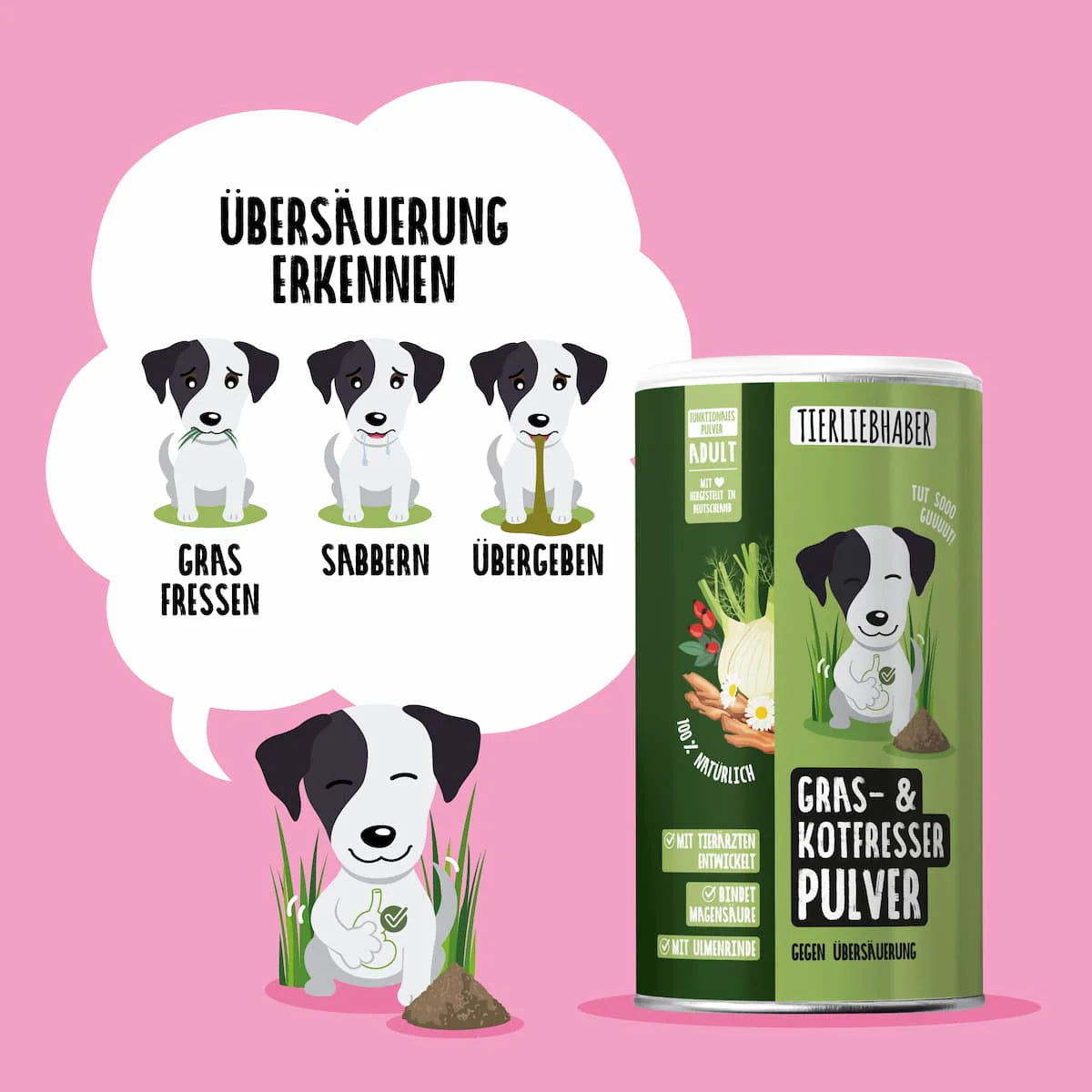 Tierliebhaber Gras- & Kotfresser Pulver 200g