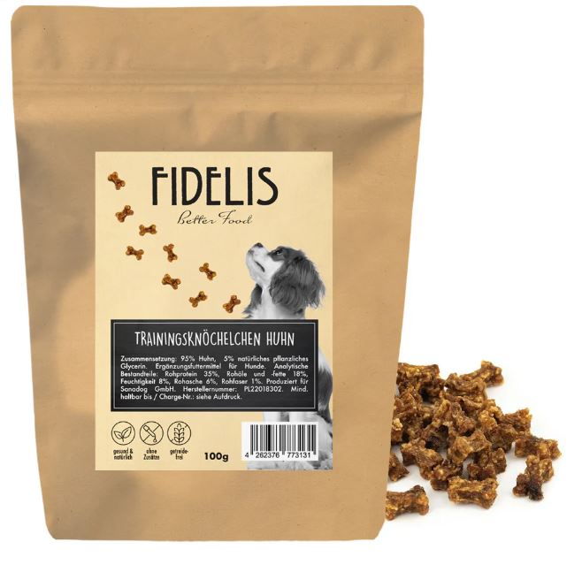 Fidelis / Sanadog Trainingsknöchelchen Huhn