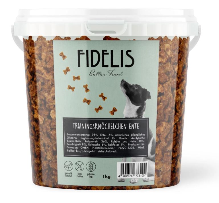 Fidelis / Sanadog Trainingsknöchelchen Ente